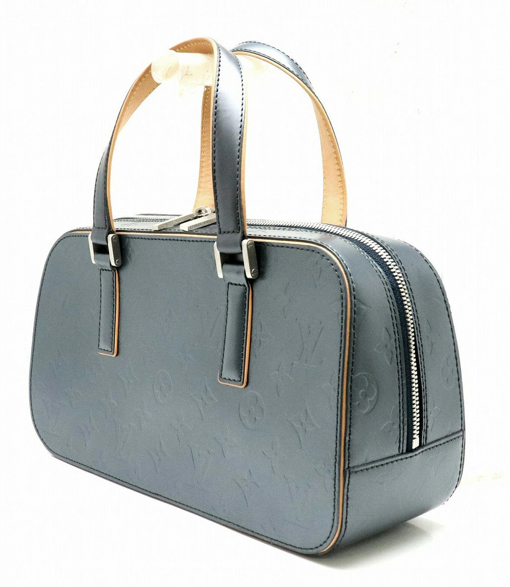 Louis Vuitton Handbag Blue Matte Shelton Monogram Blue